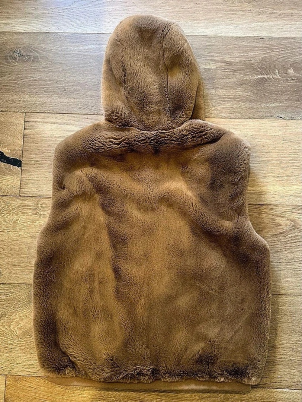 MOOSE KNUCKLES Rose De Lima Bunny Jacket Faux Fur Vest Brown